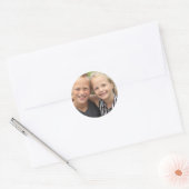 Creëer Uw eigen foto Ronde Sticker (Envelop)