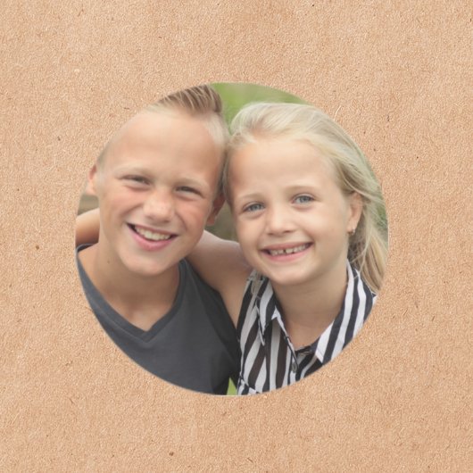 Creëer Uw eigen foto Ronde Sticker