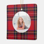 Creëer Uw eigen foto  | Royal Stewart Tartan Keramisch Ornament (Links)