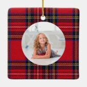 Creëer Uw eigen foto  | Royal Stewart Tartan Keramisch Ornament (Achterkant)