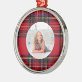 Creëer Uw eigen foto  | Royal Stewart Tartan Metalen Ornament (Links)