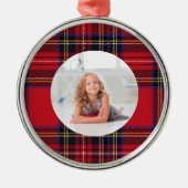 Creëer Uw eigen foto  | Royal Stewart Tartan Metalen Ornament (Voorkant)