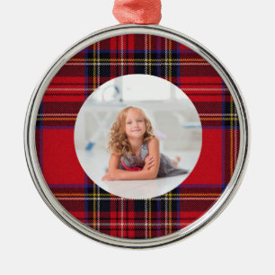 Creëer Uw eigen foto    Royal Stewart Tartan Metalen Ornament