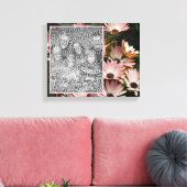 Creëer Uw eigen foto Roze Afrikaans Daisy Flowers Canvas Afdruk (Insitu (Woonkamer))
