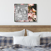 Creëer Uw eigen foto Roze Afrikaans Daisy Flowers Canvas Afdruk (Insitu (Slaapkamer))