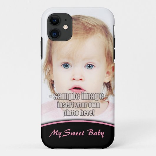 Creëer Uw eigen foto Roze Edge iPhone5 Case-Mate iPhone Case (Achterkant)