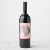 Creëer Uw eigen foto Roze waslabel Wijn Etiket (Voorkant)