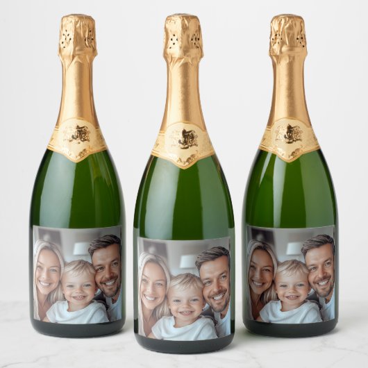 Creëer Uw eigen foto Sparkling Wijnetiket (Flessen)