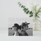 creëer uw eigen foto tekst Briefkaart (Staand voorkant)