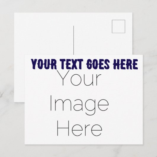 creëer uw eigen foto tekst Briefkaart (Voorkant / Achterkant)