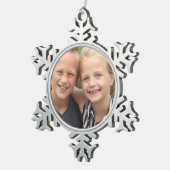 Creëer Uw eigen foto Tin Sneeuwvlok Ornament (Rechts)