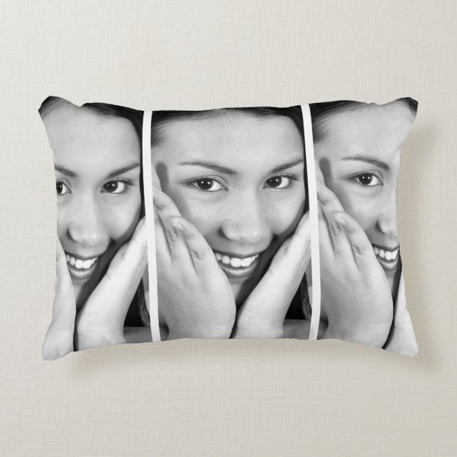 Creëer-Uw-Eigen Foto uploadt Accent Pillow Decoratief Kussen (Voorkant)