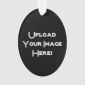 Creëer-Uw-Eigen Foto uploadt Keramische versiering Ornament (voorkant)