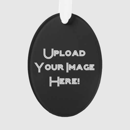 Creëer-Uw-Eigen Foto uploadt Keramische versiering Ornament (achterkant)