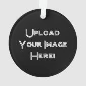 Creëer-Uw-Eigen Foto uploadt Keramische versiering Ornament (achterkant)