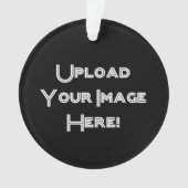 Creëer-Uw-Eigen Foto uploadt Keramische versiering Ornament (voorkant)