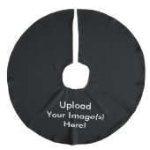 Creëer-Uw-Eigen Foto uploadt kerstboomrok Imitatie Linnen Kerstboom Kleed (Voorkant)