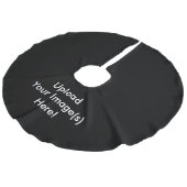 Creëer-Uw-Eigen Foto uploadt kerstboomrok Imitatie Linnen Kerstboom Kleed (Gekanteld)