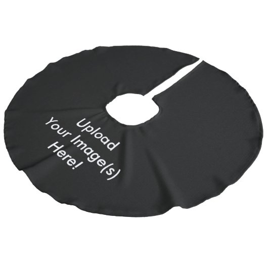 Creëer-Uw-Eigen Foto uploadt kerstboomrok Imitatie Linnen Kerstboom Kleed (Gekanteld)