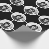 Creëer-Uw-Eigen Foto uploadt Polka Dot Gift Wrap Cadeaupapier (Hoek)