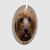 Creëer Uw eigen foto van de Dog Aangepaste Pet Pup Ornament (voorkant)