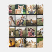 Creëer Uw Eigen Foto van de Douanecollage Fleece Deken (Voorkant)