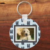 Creëer Uw eigen foto van Pet Dog Cat. Sleutelhanger (Voorkant)