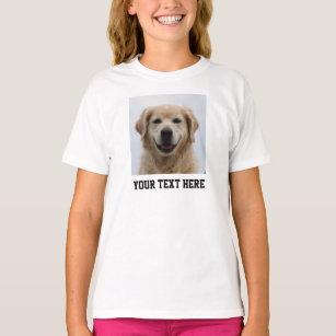 Creëer Uw eigen foto van Pet Dog Foto Naam T-Shirt