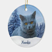 Creëer Uw eigen foto van Pet Keramisch Ornament (Links)