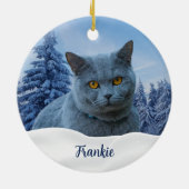 Creëer Uw eigen foto van Pet Keramisch Ornament (Achterkant)