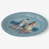 Creëer Uw eigen foto-Verloving, paar Papieren Bordje (Gekanteld)