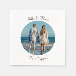 Creëer Uw eigen foto-Verloving, paar Servet