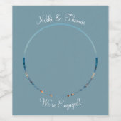 Creëer Uw eigen foto-Verloving, paar Wijn Etiket (Enkel label)