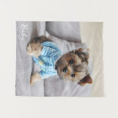 Creëer uw eigen foto verticaal monogram wandkleed (Voorkant (horizontaal))