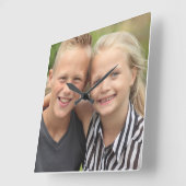 Creëer Uw eigen foto Vierkante Klok (Hoek)