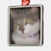 Creëer uw eigen foto Vierkantsversieve sjabloon Metalen Ornament (Links)