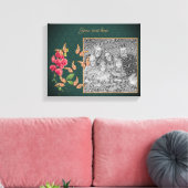 Creëer Uw eigen foto vlinders en bloem Lijst Canvas Afdruk (Insitu (Woonkamer))