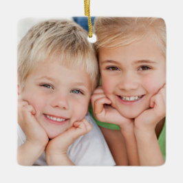 Creëer Uw eigen foto voor kerstfamilie Keramisch Ornament