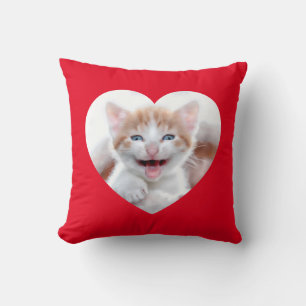 Creëer Uw eigen foto voor rode hartrand Kussen