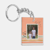 Creëer Uw eigen foto Waterverf Boho Sleutelhanger (Voorkant Links)