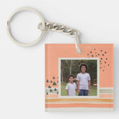 Creëer Uw eigen foto Waterverf Boho Sleutelhanger (Voorkant)