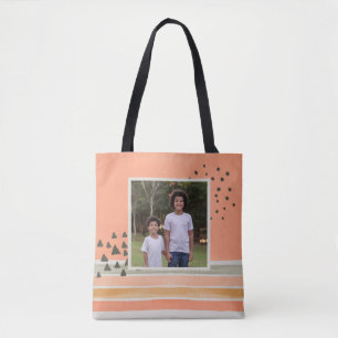Creëer Uw eigen foto Waterverf Boho Tote Bag