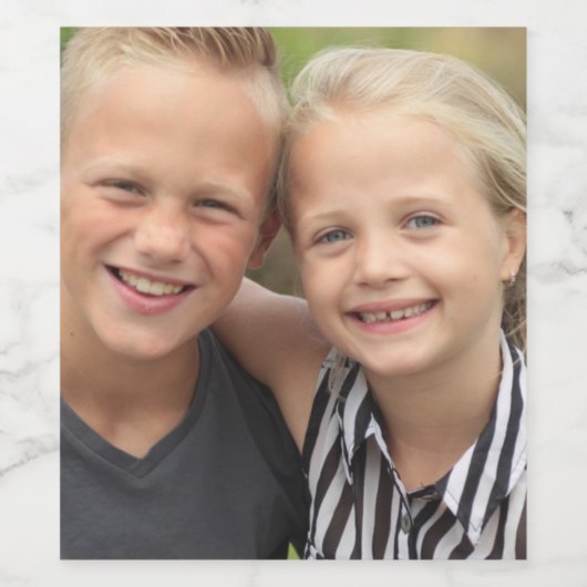 Creëer Uw eigen foto  Wijn Etiket (Enkel label)