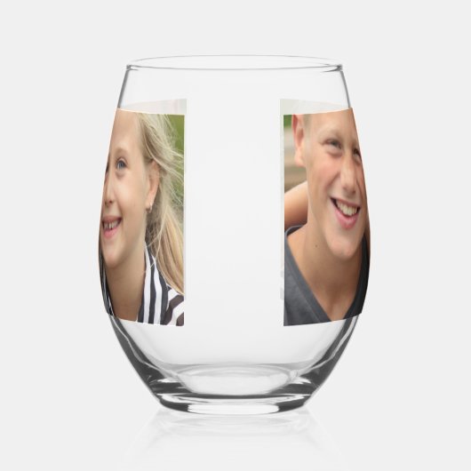 Creëer Uw eigen foto Wijnglas Zonder Voet (Rechts)