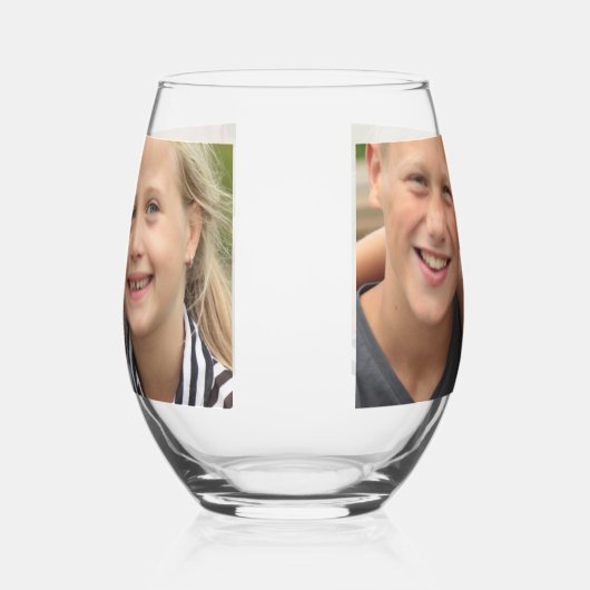 Creëer Uw eigen foto Wijnglas Zonder Voet (Links)