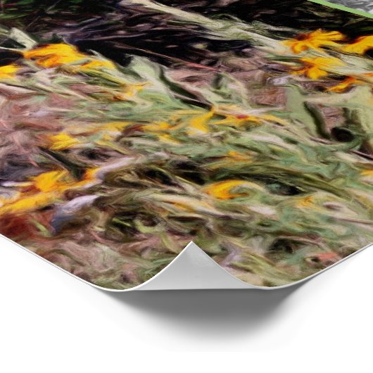 Creëer Uw Eigen Foto Wildflowers Art Border Poster (Hoek)