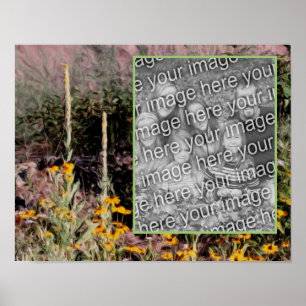 Creëer Uw Eigen Foto Wildflowers Art Border Poster