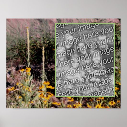 Creëer Uw Eigen Foto Wildflowers Art Border Poster (Voorkant)
