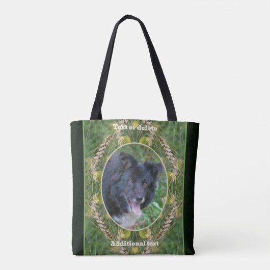 Creëer Uw eigen foto Zomergras Lijst Tote Bag (Achterkant)
