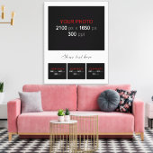 Creëer Uw eigen fotocollage 004 Canvas Afdruk (Insitu (Woonkamer))